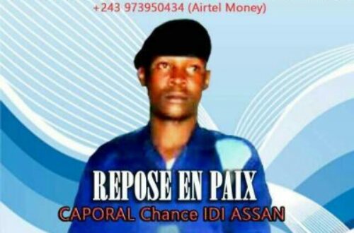 Article : Policier Chance Kitsa Idi Assan, la mort d’un héro à Goma